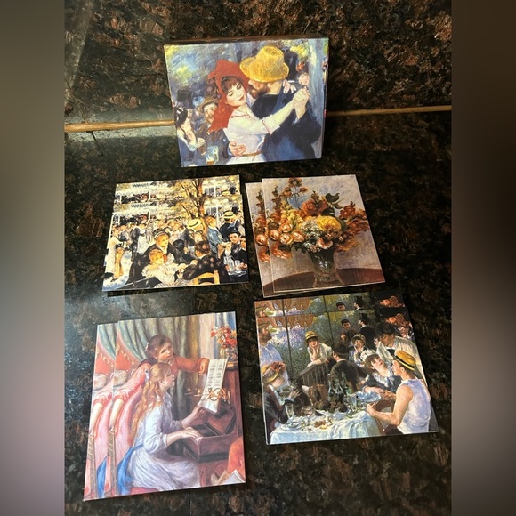 VINTAGE Pierre-Auguste Renoir Fine Art Greeting Card lot of 19 with box - Picture 1 of 8